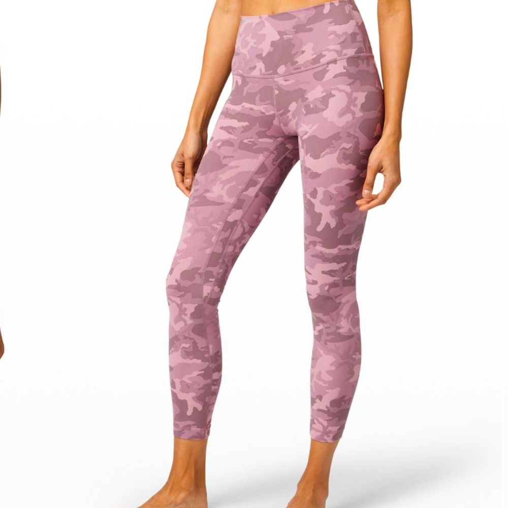 Lululemon Align Purple Camouflage size 6 leggings with 25 inch inseam